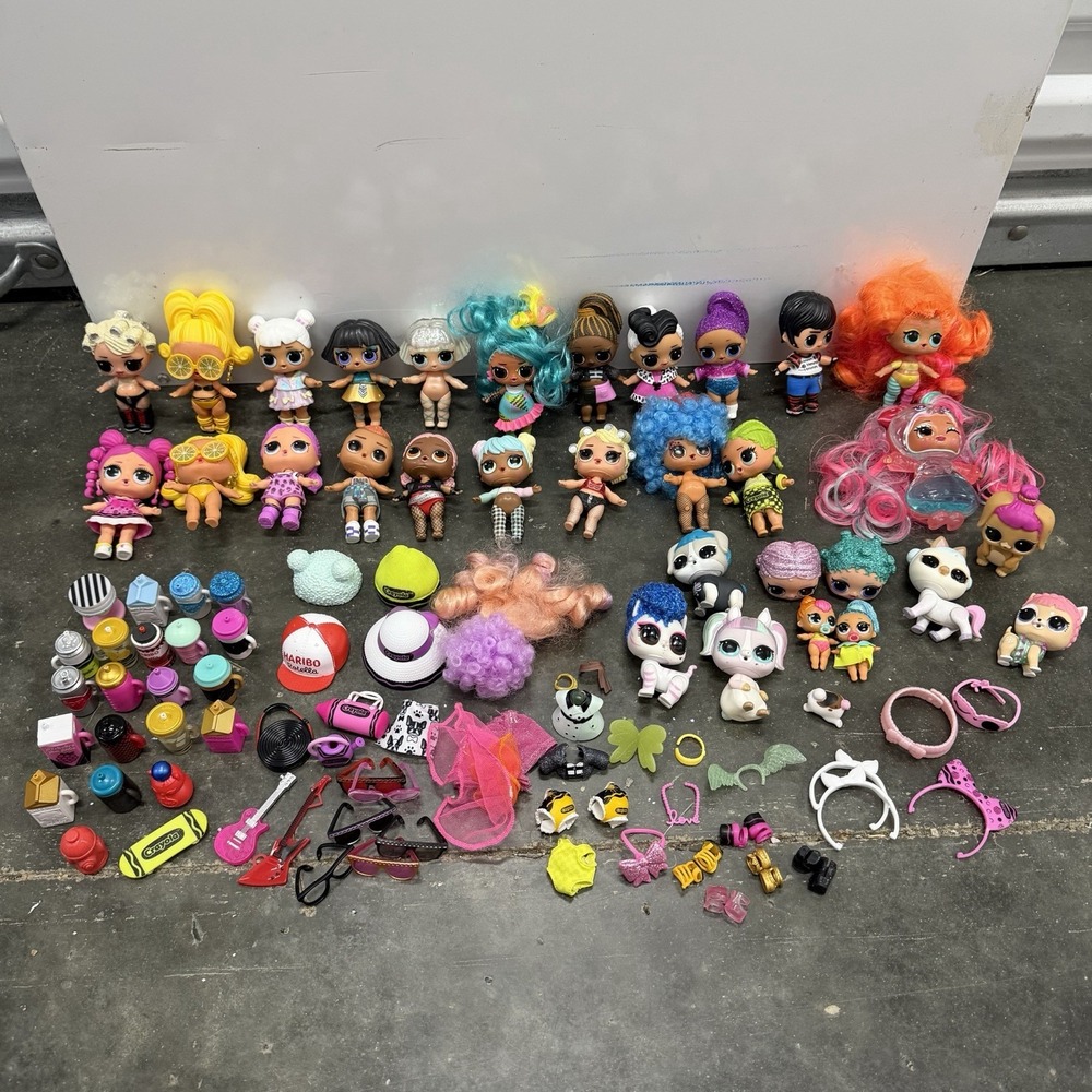 LOL Huge Lot 21 Dolls + Accessories Baby Pets Ultra RARE Figures Girl Boy